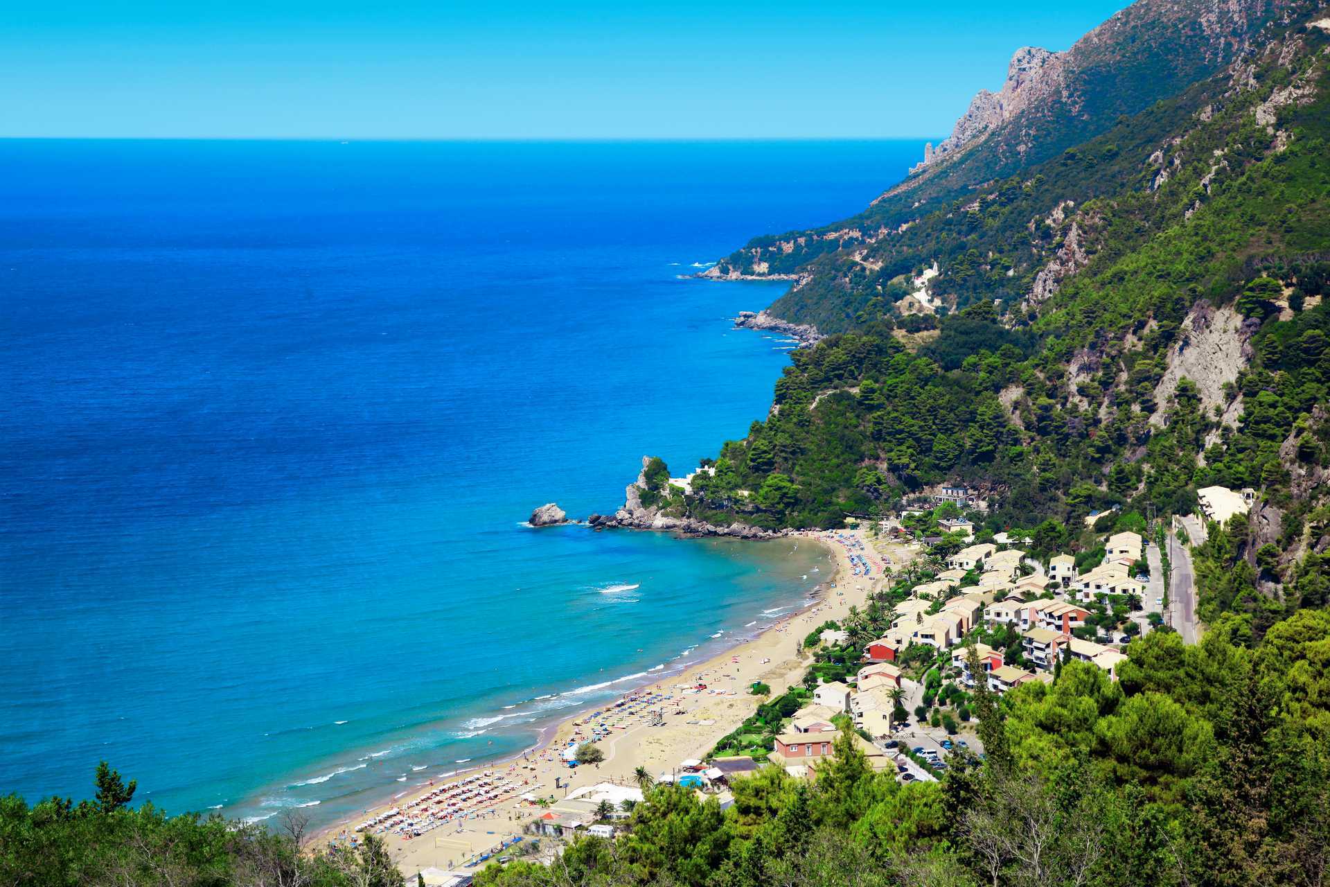 Glyfada, Korfu, Kreikka.