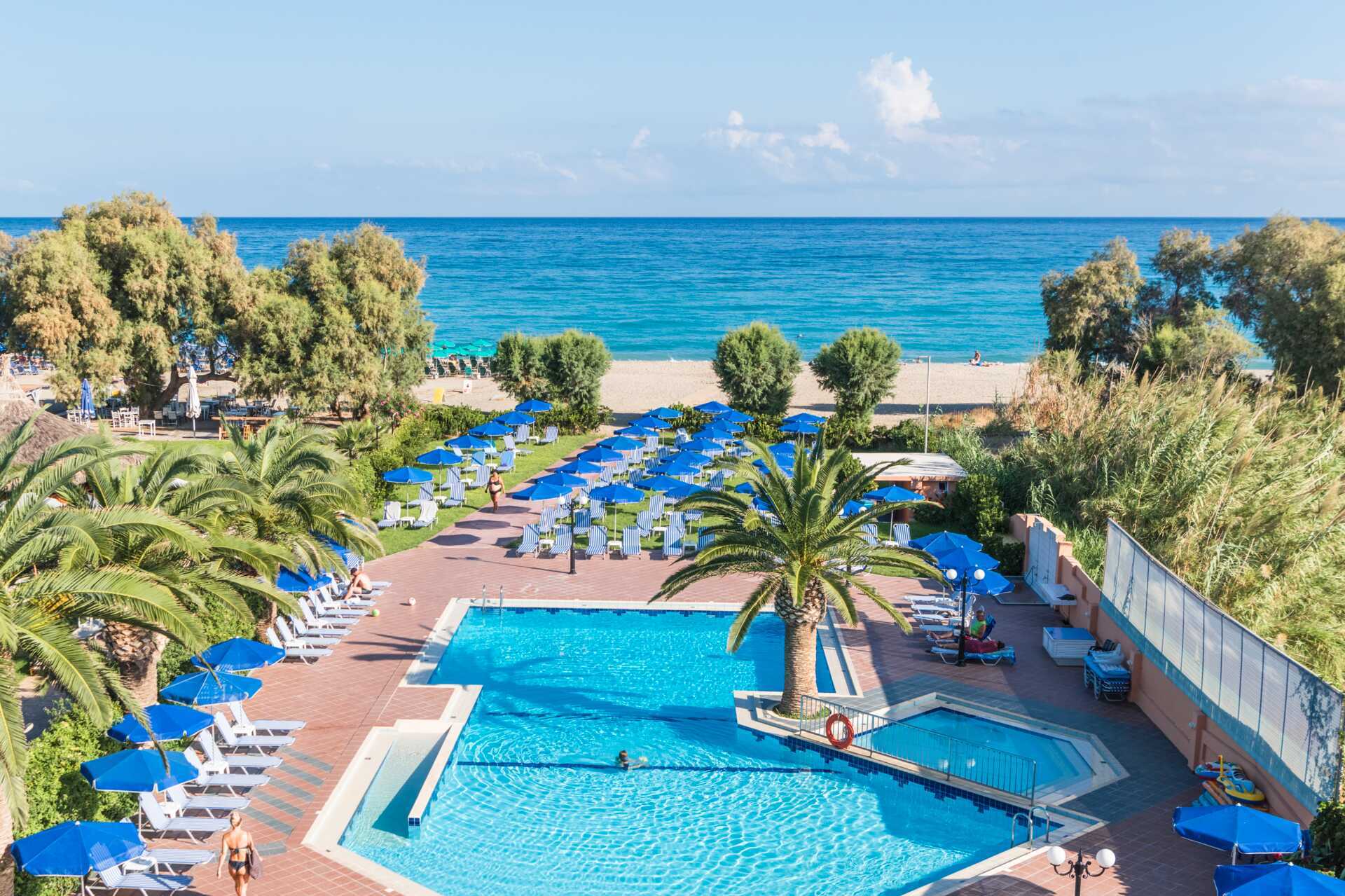 Allasalue. Hotelli Akti Chara, Rethymnon, Kreeta, Kreikka.