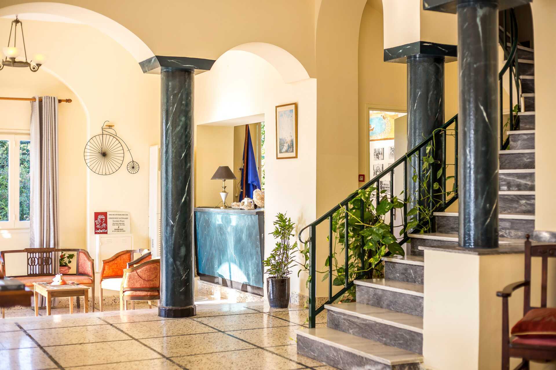 Aula. Hotelli Alinda, Leros, Kreikka.