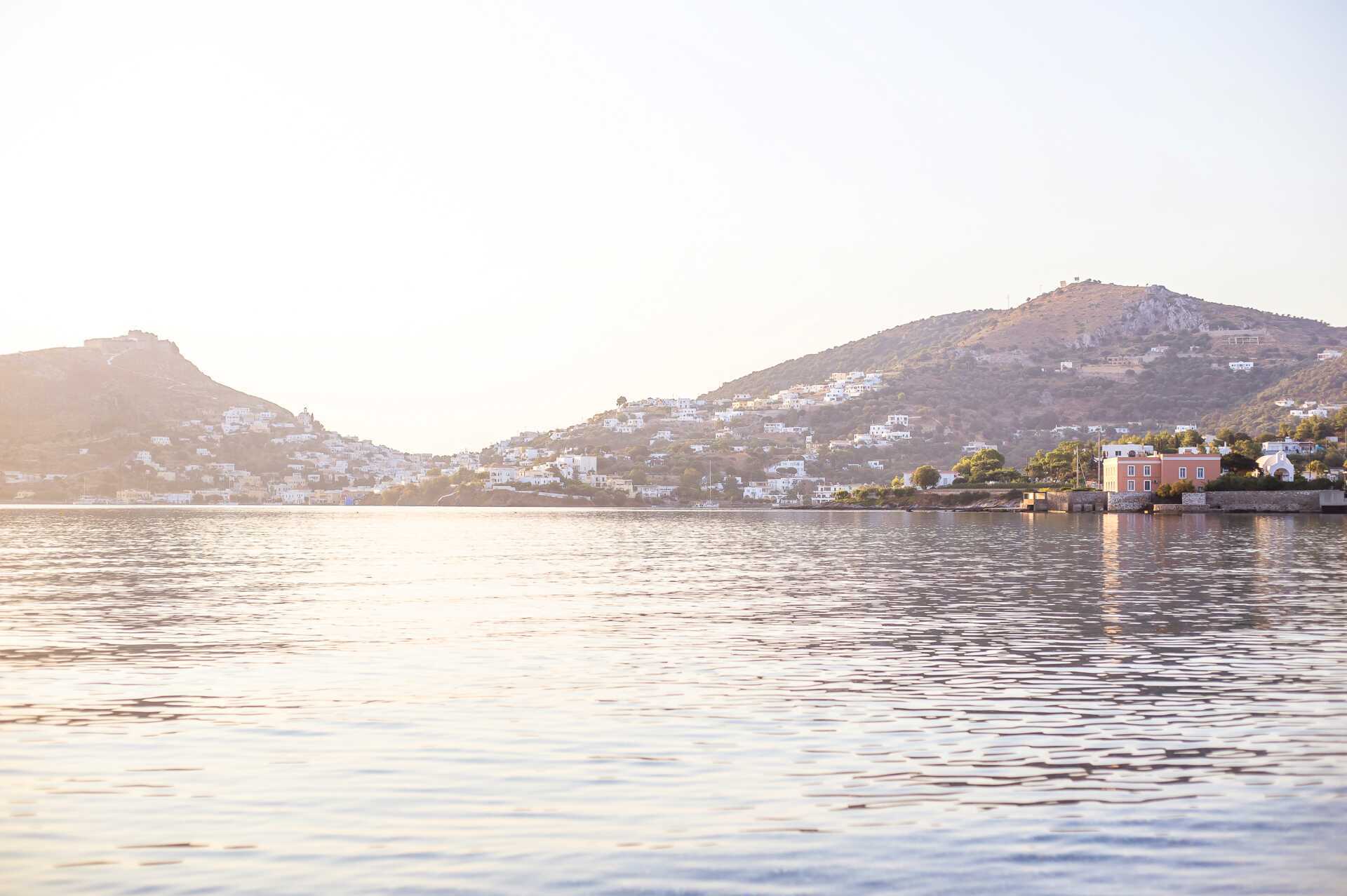 Näkymä. Hotelli Alinda, Leros, Kreikka.