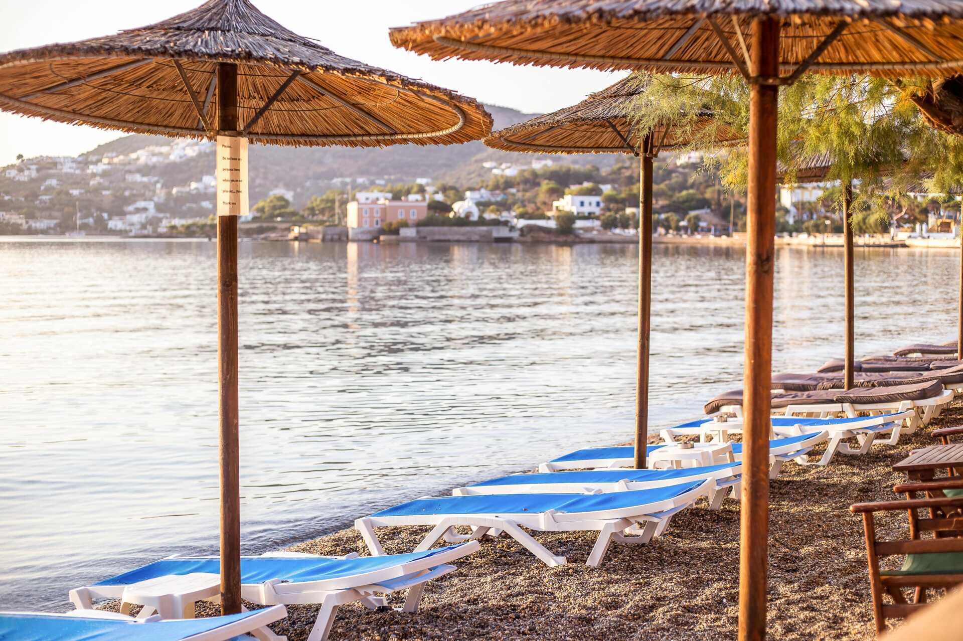 Ranta. Hotelli Alinda, Leros, Kreikka.