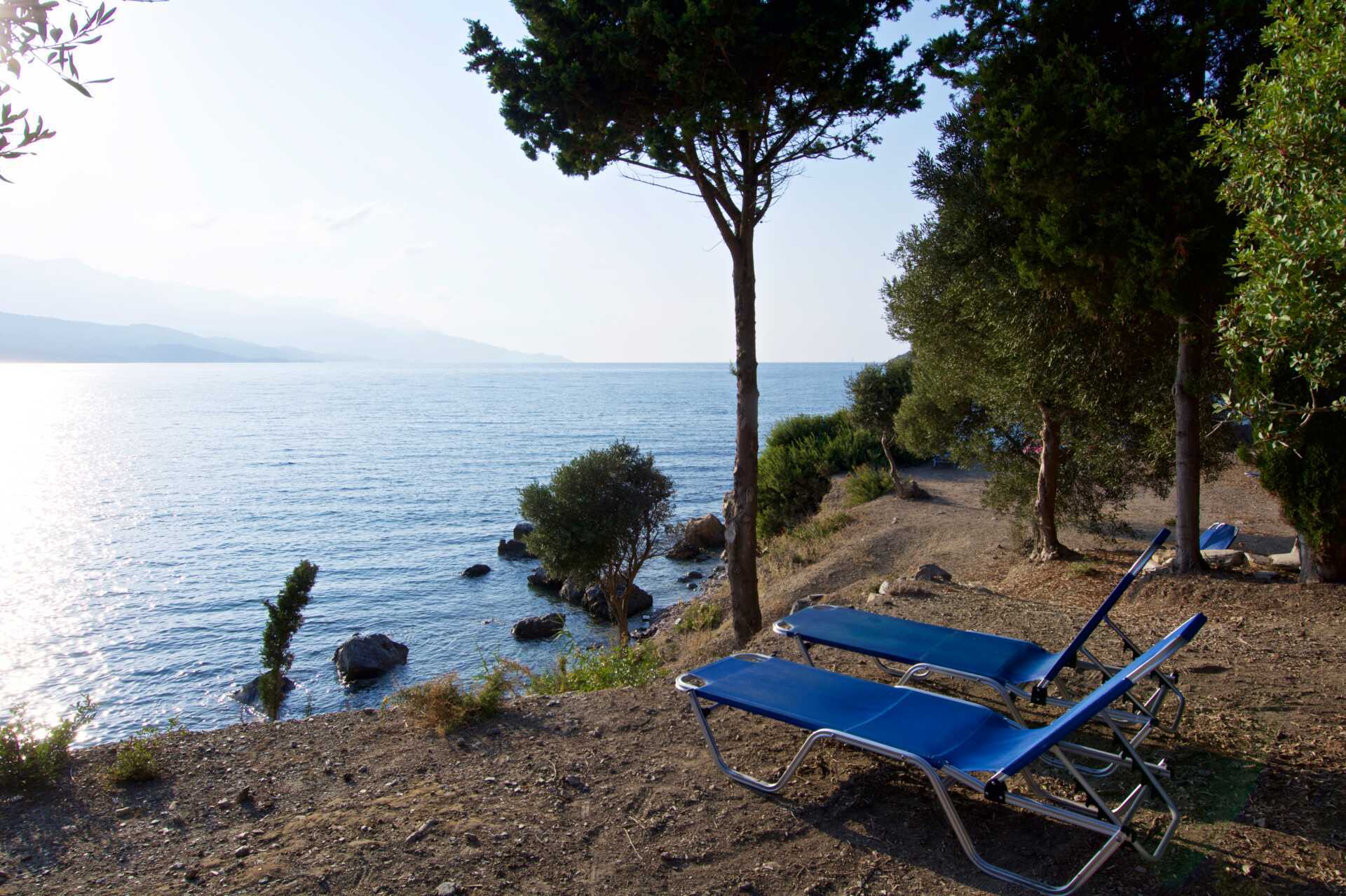 Ranta hotelli Andromedassa Samos Townissa Kreikassa.