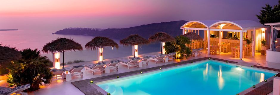 Hotelli Andromeda Villas, Caldera, Santorini, Kreikka.