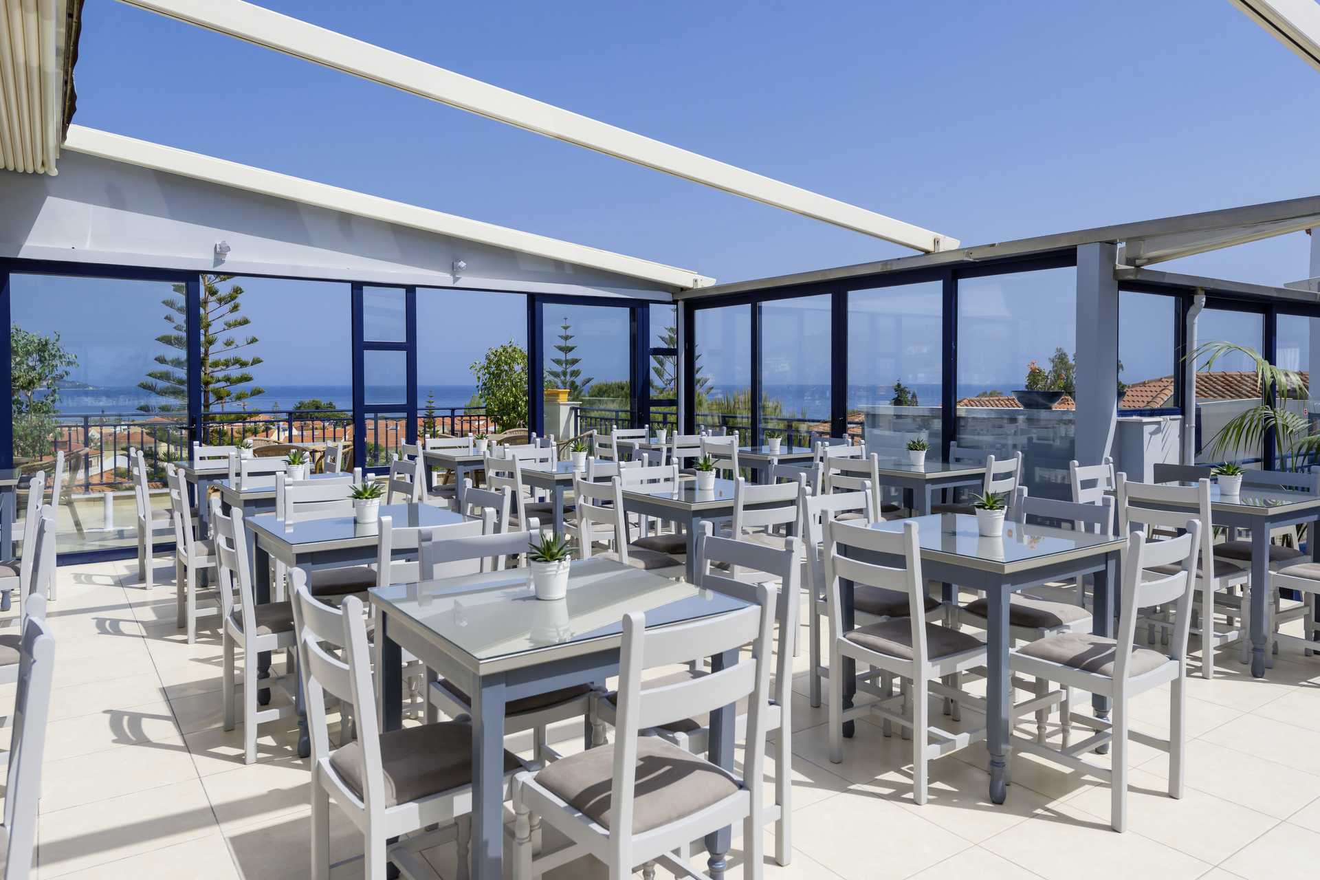 Kattoravintola, Hotelli Contessa, Zakynthos, Kreikka.