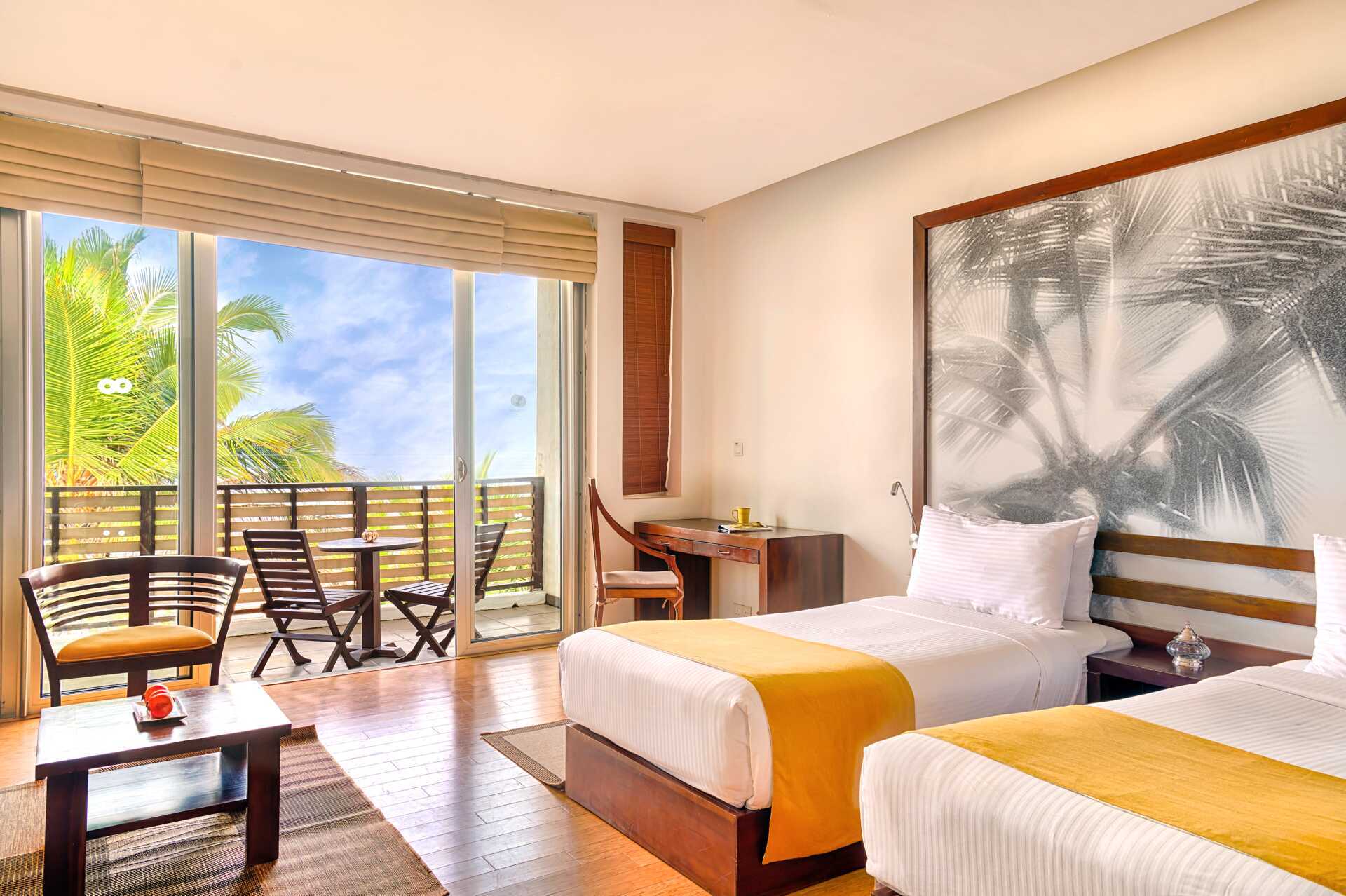 Deluxe -huone, hotelli Jetwing Sea. Negombo, Sri Lanka.