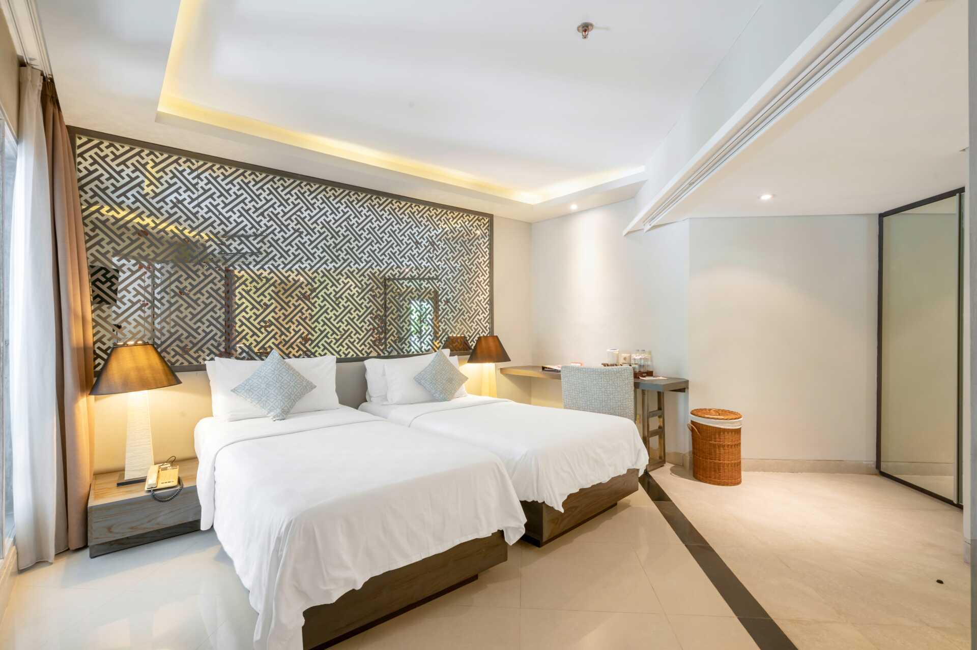 Deluxe -huone, hotelli Segara Village. Bali, Indonesia.