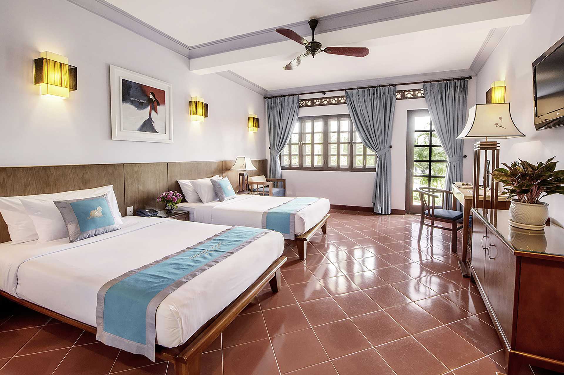 Deluxe-huone Hotelli Phu Hai Resortissa Phan Thietissä, Vietnamissa.