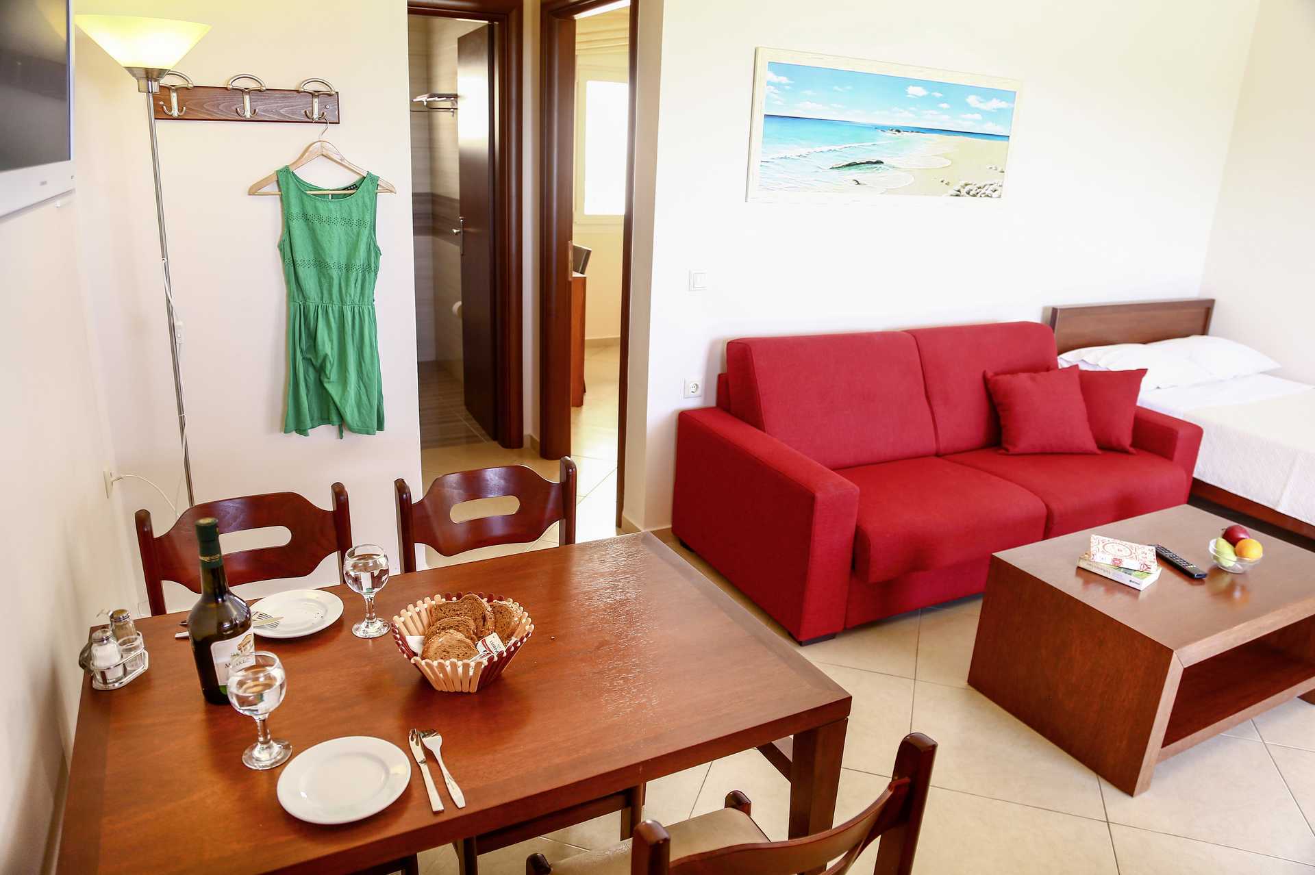 Deluxe kaksio hotelli Aleassa Pargassa, Kreikassa.