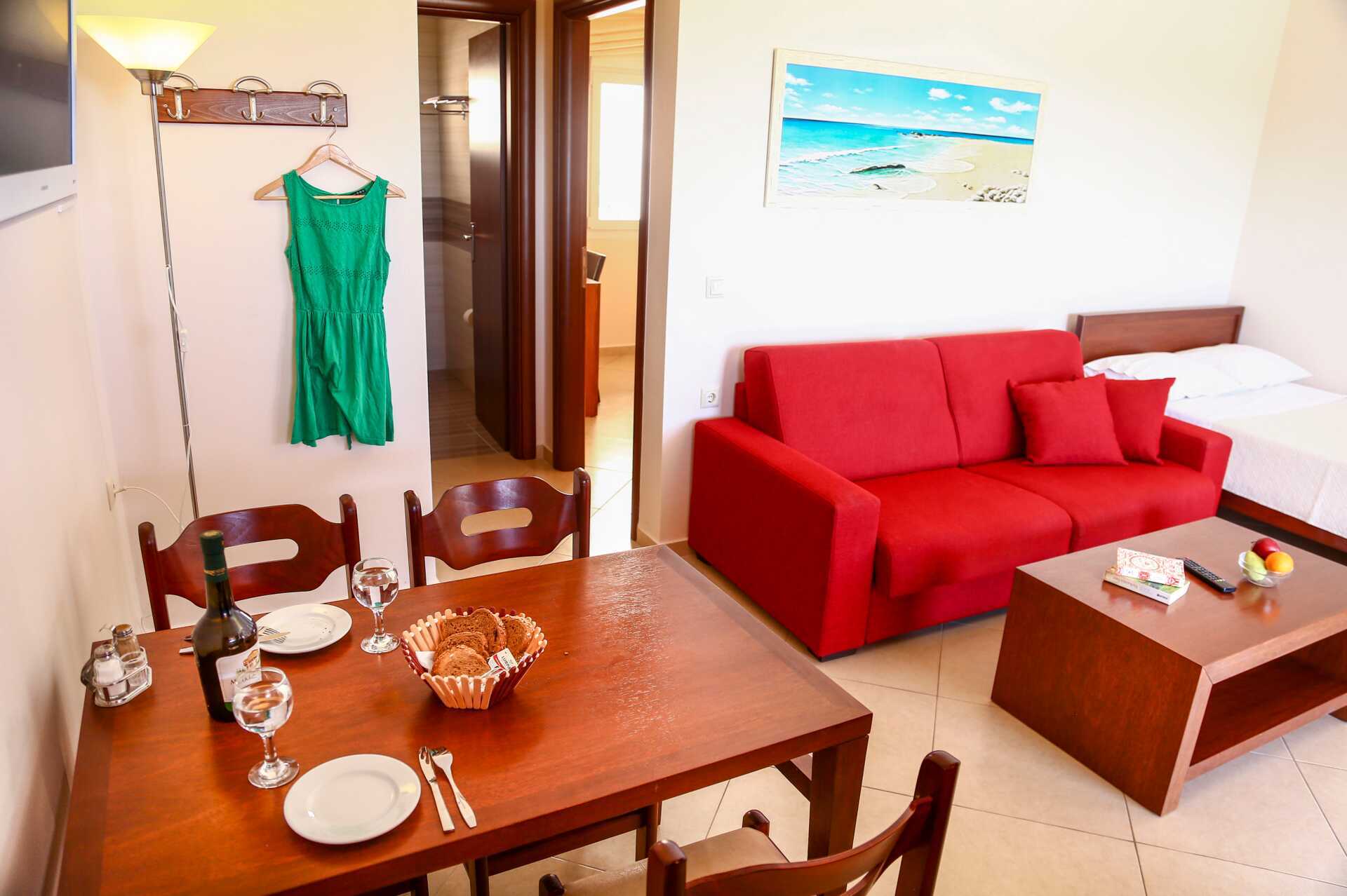 Deluxe kaksio hotelli Aleassa Pargassa, Kreikassa.