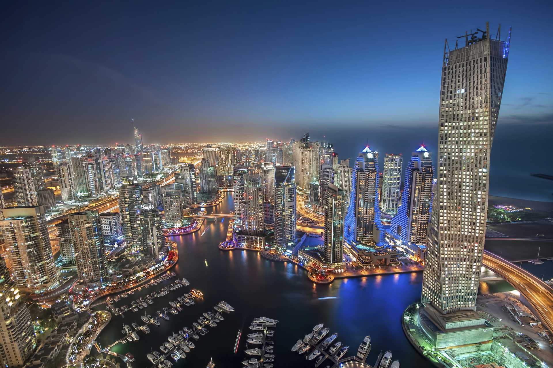 Dubai Marina. Dubai, Arabiemiraatit.