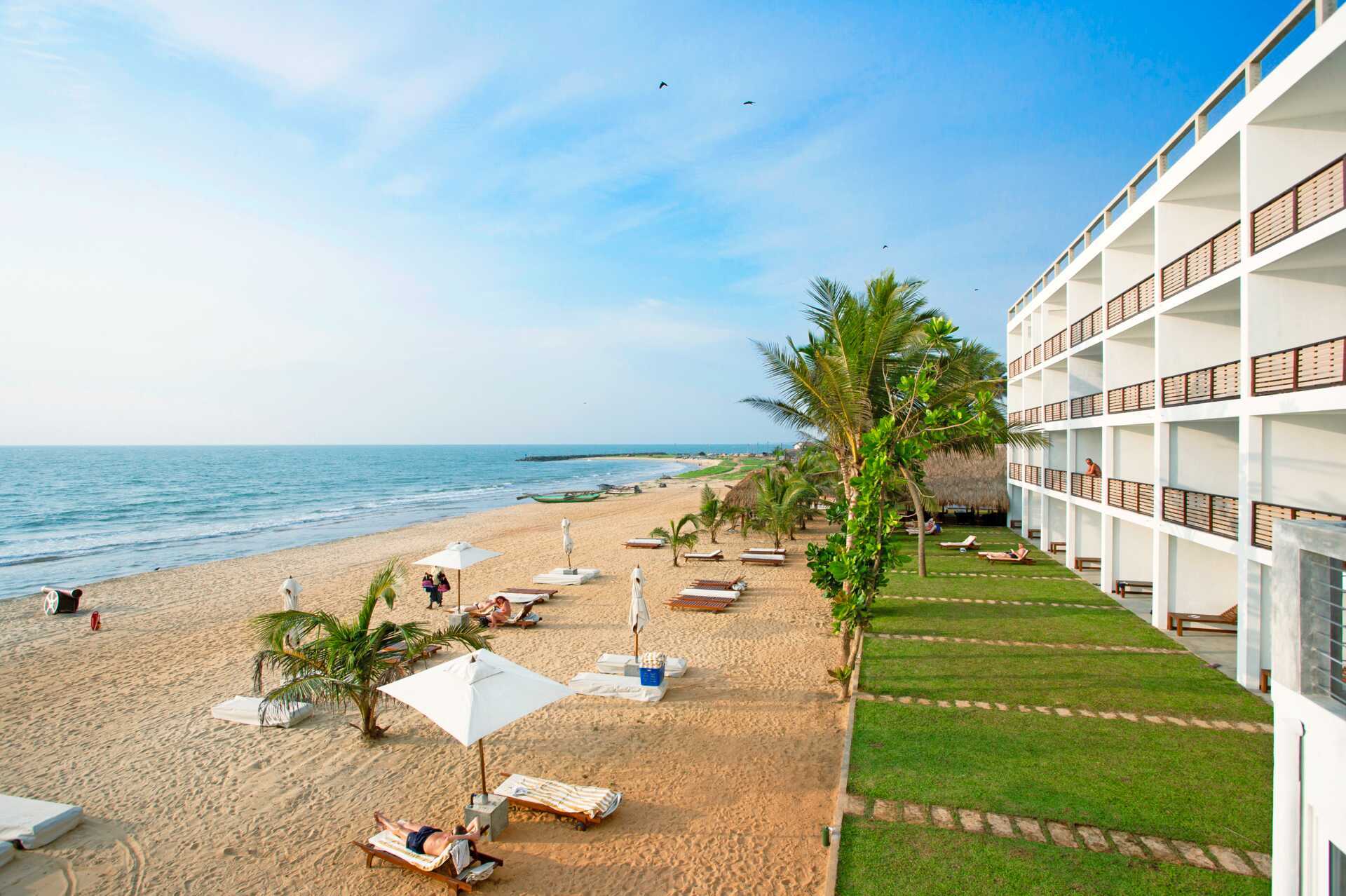 Ranta, hotelli Jetwing Sea, Negombo, Sri Lanka.