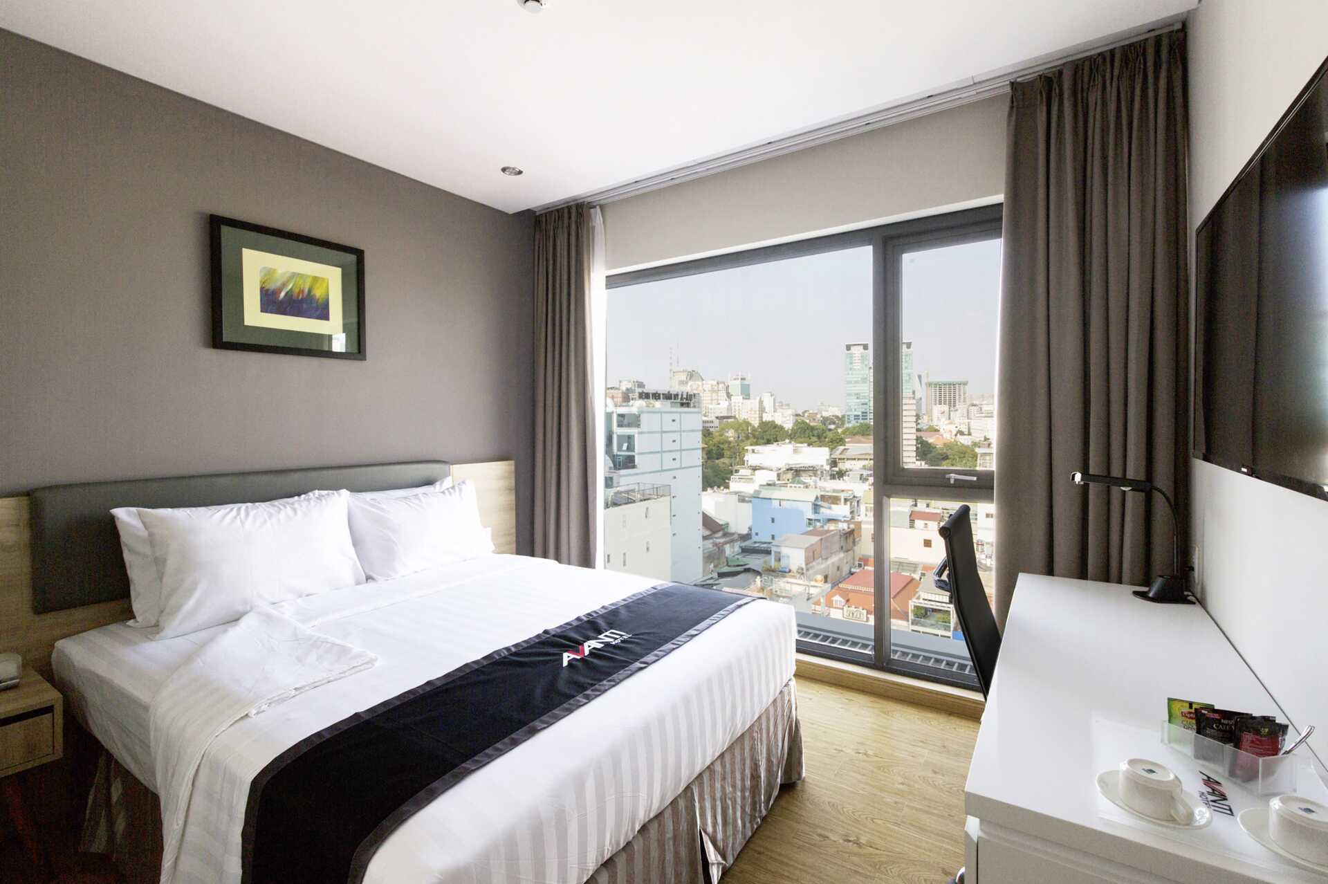 Kahden hengen huone, hotelli Avanti. Saigon, Vietnam.