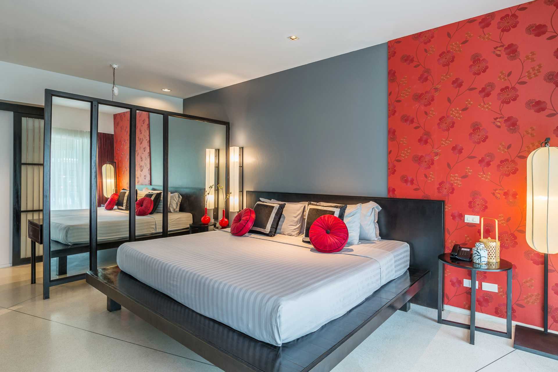 Kahden hengen huone Red Ginger Chic Resortissa Krabissa, Thaimaassa.