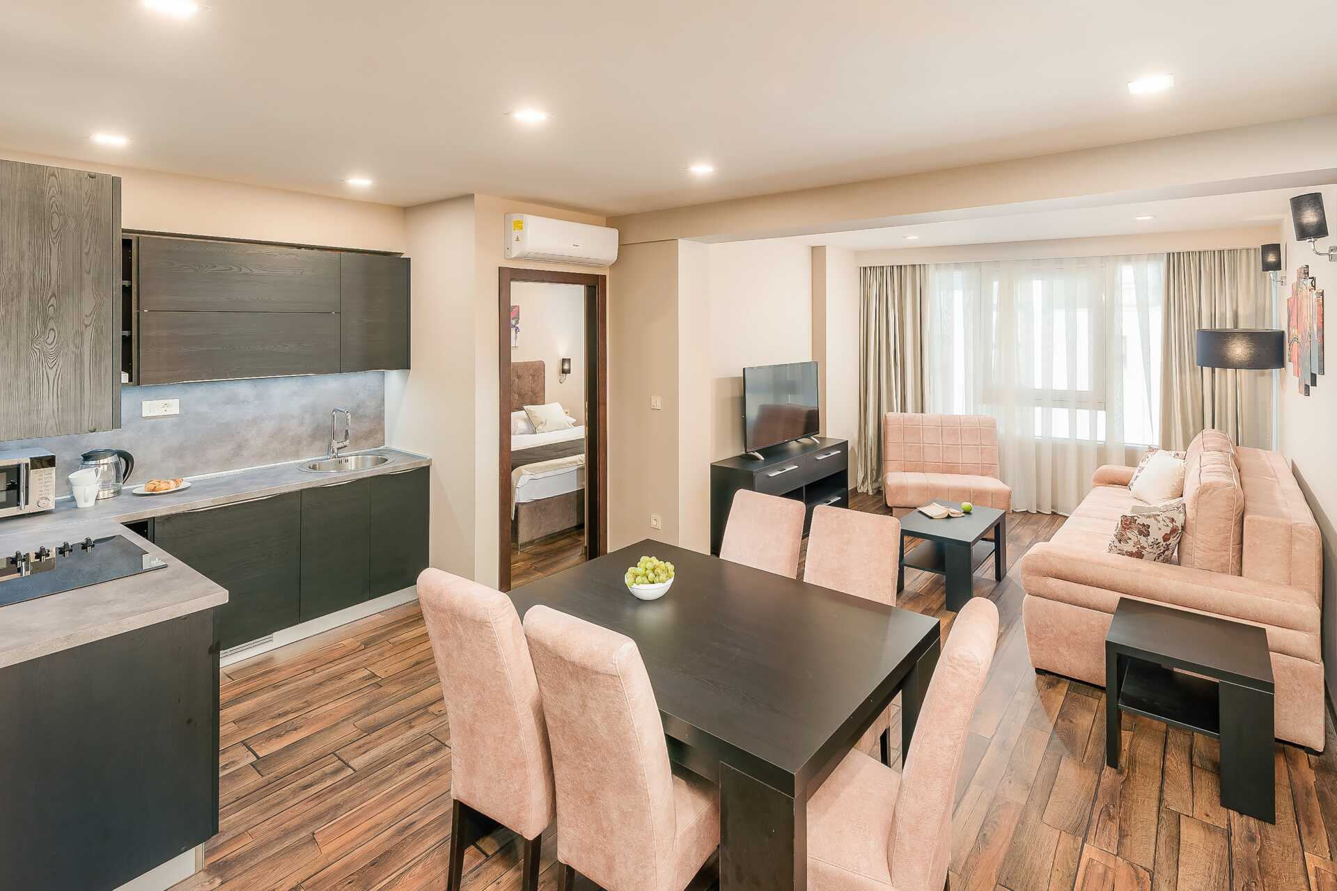 Kaksio hotelli Central Beach 9:ssä Makarskassa, Kroatiassa.