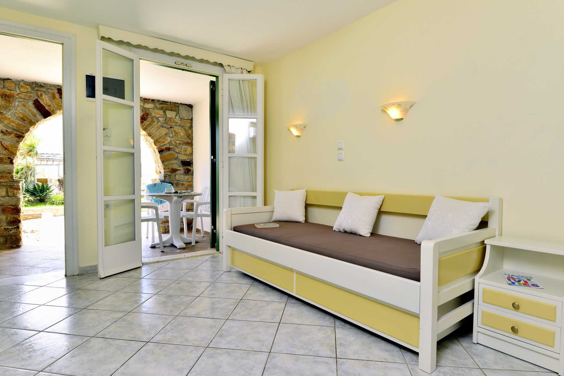 Kaksio hotelli Harmonyssa Naxoksella, Kreikassa.