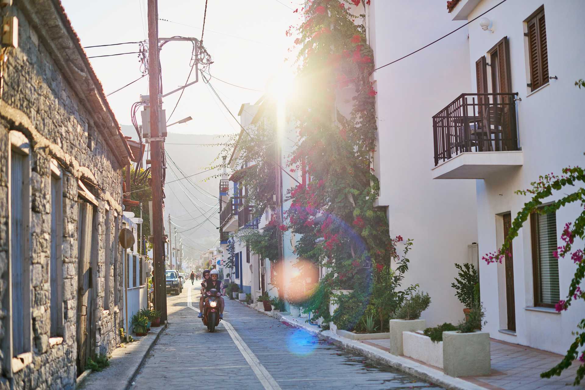 Tee kävelyretkiä Kokkarin keskustassa, Samos, Kreikka.