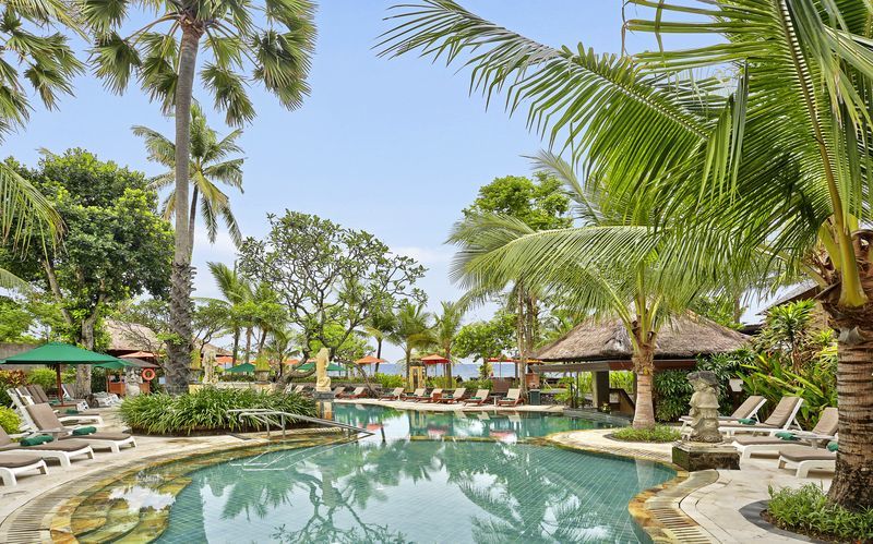Hotelli Legian Beach, Kuta, Bali, Indonesia.