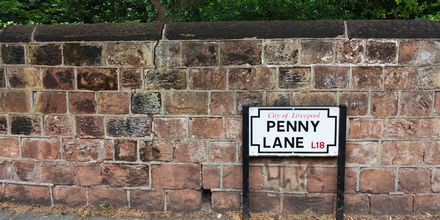 Penny Lane, Liverpool, Englanti.