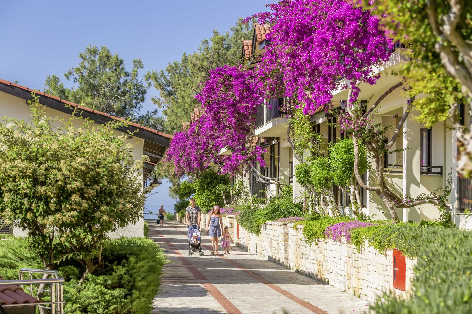 Perhehuone hotelli Melas Holiday Villagessa Sidessa, Turkissa.