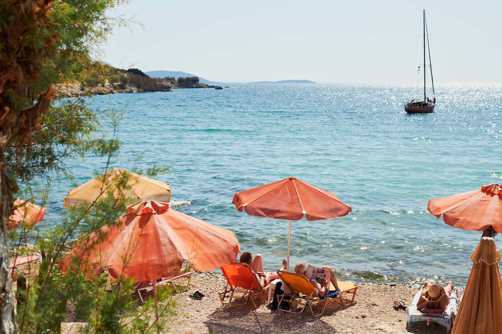Pythagorionin ranta, Samos, Kreikka.