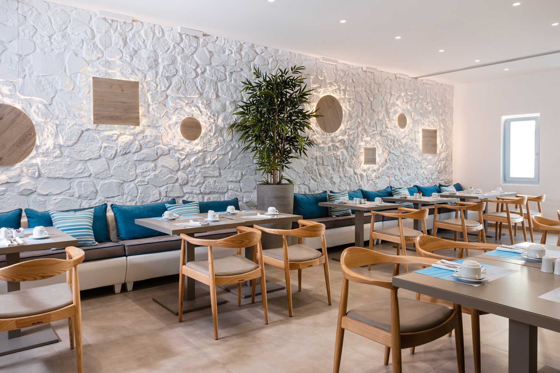 Ravintola Santorini Kastelli Resortissa Santorinissa, Kreikassa.