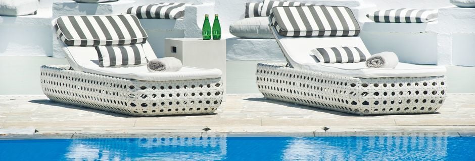 Allas. Hotelli Santorini Palace, Kreikka.
