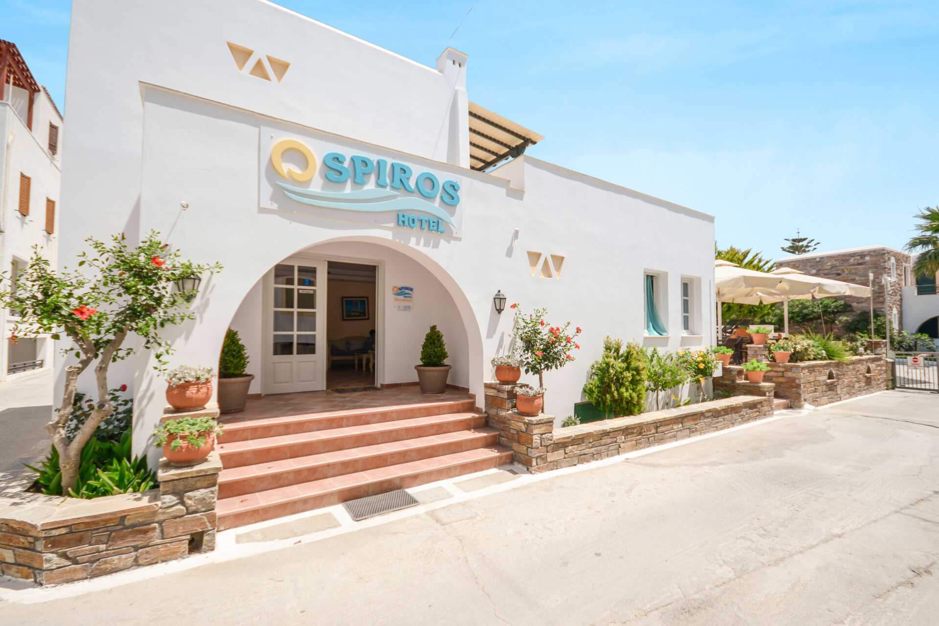 Hotel Spiros Naxos Townissa, Kreikassa.