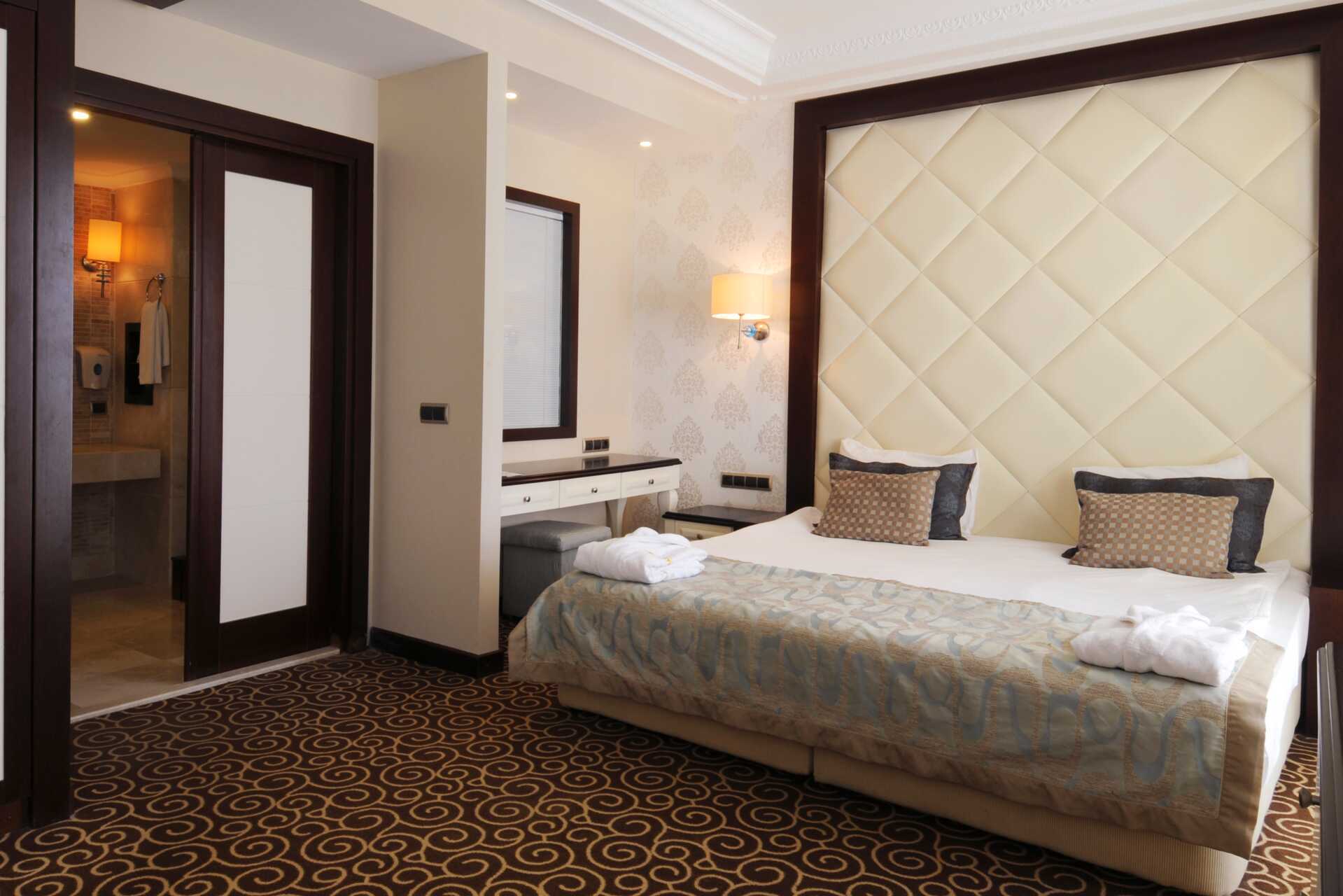 Superior-huone Hotel Goldcity Holiday Resortissa Alanyassa, Turkissa.