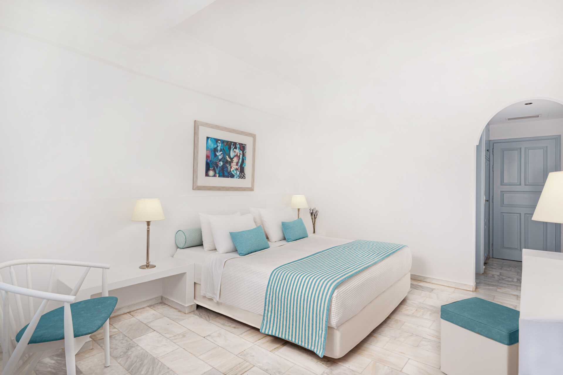 Superior-huone Santorini Kastelli Resortissa Santorinissa, Kreikassa.