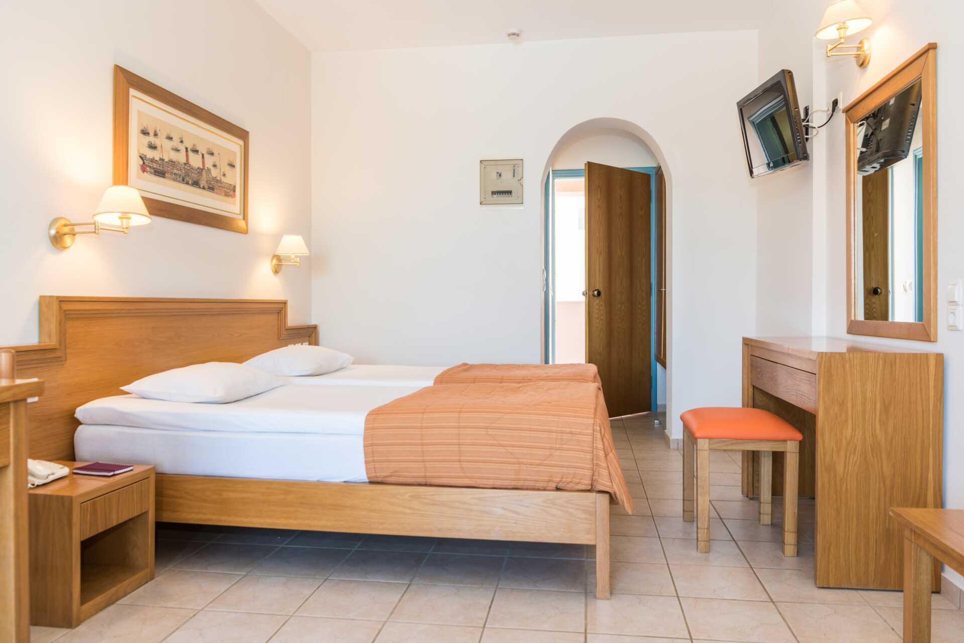 Yksiö. Hotelli Akti Chara, Rethymnon, Kreeta, Kreikka.