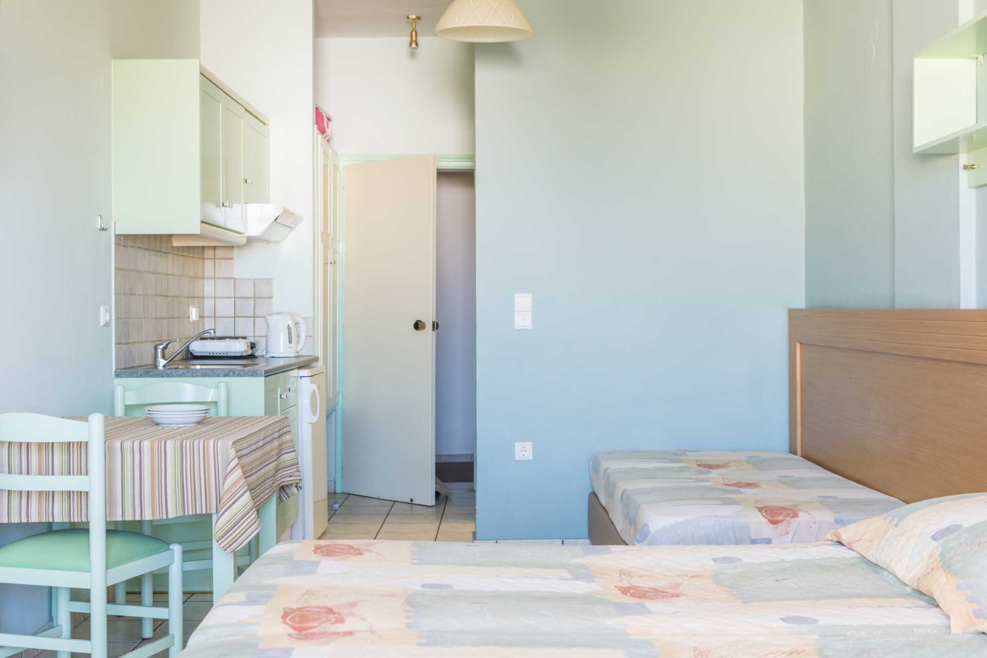 Yksiö. Hotelli Melmar, Rethymnonin kaupunki, Kreeta, Kreikka.